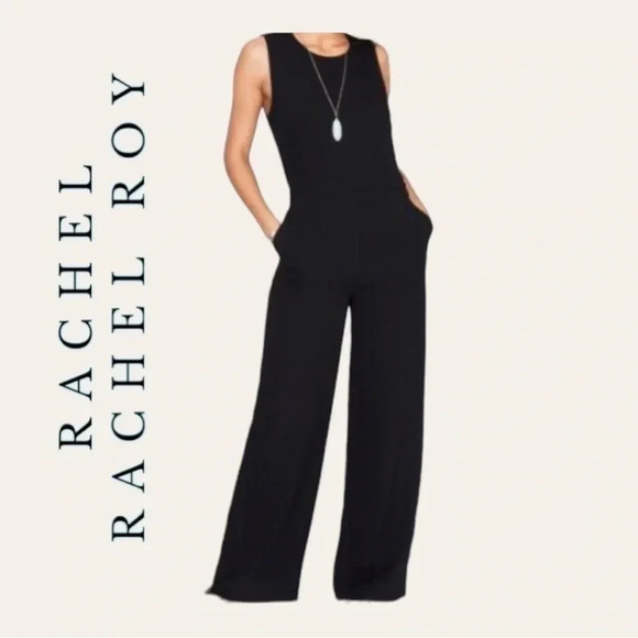 0605W. RACHEL RACHEL ROY JUMPSUIT BLACK IN COLOR‎ SIZE 6 - Picture 1 of 12
